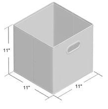 Load image into Gallery viewer, 11&quot; Collapsible Storage Bins, Foldable Fabric Cube Organizers, Set of 6, Fog
