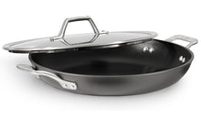 Load image into Gallery viewer, 12&quot; Hard Anodized Sauteuse Chef Pan with Lid, 3-Layer Nonstick Interior, Black
