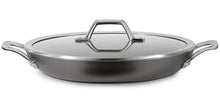 Load image into Gallery viewer, 12&quot; Hard Anodized Sauteuse Chef Pan with Lid, 3-Layer Nonstick Interior, Black
