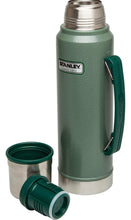 Load image into Gallery viewer, Stanley Classic Vacuum Insulated Wide Mouth Bottle, 18/8 SS Green Thermos, 1.1qt
