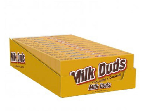 MILK DUDS Candy, MILK DUDS Theater Boxes 5 oz, Chocolate and Carmel, Bulk 12 Pack