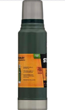 Load image into Gallery viewer, Stanley Classic Vacuum Insulated Wide Mouth Bottle, 18/8 SS Green Thermos, 1.1qt
