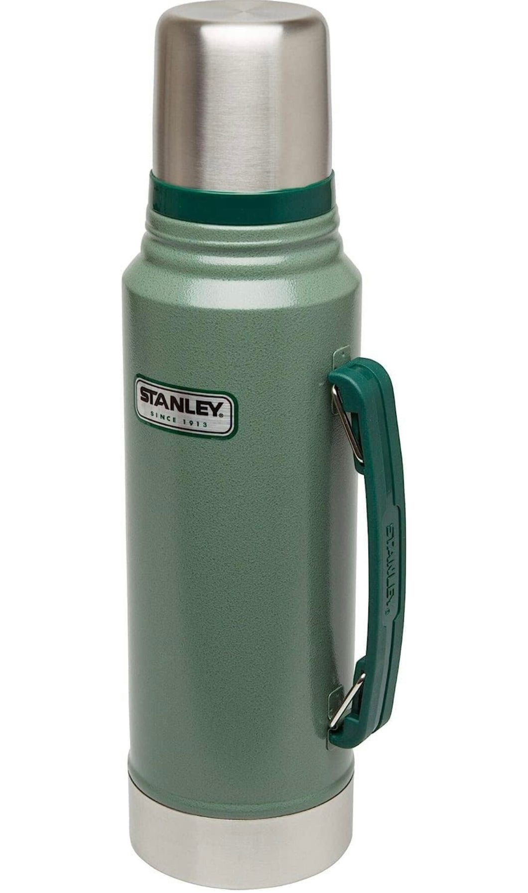 Stanley Classic Vacuum Insulated Wide Mouth Bottle, 18/8 SS Green Thermos, 1.1qt