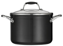Load image into Gallery viewer, 6 Quart Deluxe Gourmet Ceramica Covered Stock Pot with Lid, Metallic Black
