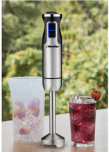 Load image into Gallery viewer, 9-Speed Immersion Hand Blender, Durable 304 Stainless Steel, with Whisk &amp; Milk Frother
