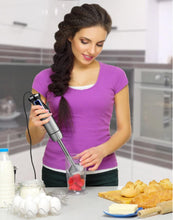 Load image into Gallery viewer, 9-Speed Immersion Hand Blender, Durable 304 Stainless Steel, with Whisk &amp; Milk Frother
