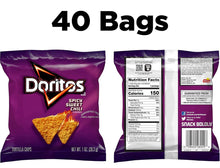 Load image into Gallery viewer, Doritos Spicy Sweet Chili Flavor Tortilla Chips, 1 oz Bags, Pack of 40
