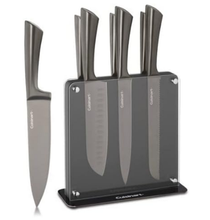 Load image into Gallery viewer, Cuisinart 8-Piece Stainless Steel Cutlery Knife Set with Acrylic Block, Black
