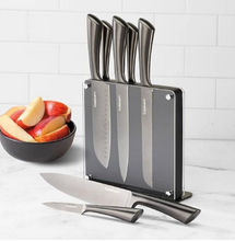 Load image into Gallery viewer, Cuisinart 8-Piece Stainless Steel Cutlery Knife Set with Acrylic Block, Black
