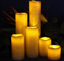 Load image into Gallery viewer, Flameless LED Candles Set of 6, with Battery Operated Timer, Slim Tower Design
