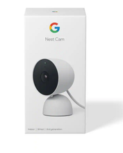 Load image into Gallery viewer, Google Nest Security Cam, Indoor Wired Smart Home Security Camera, 1080p HD Video, Color Linen
