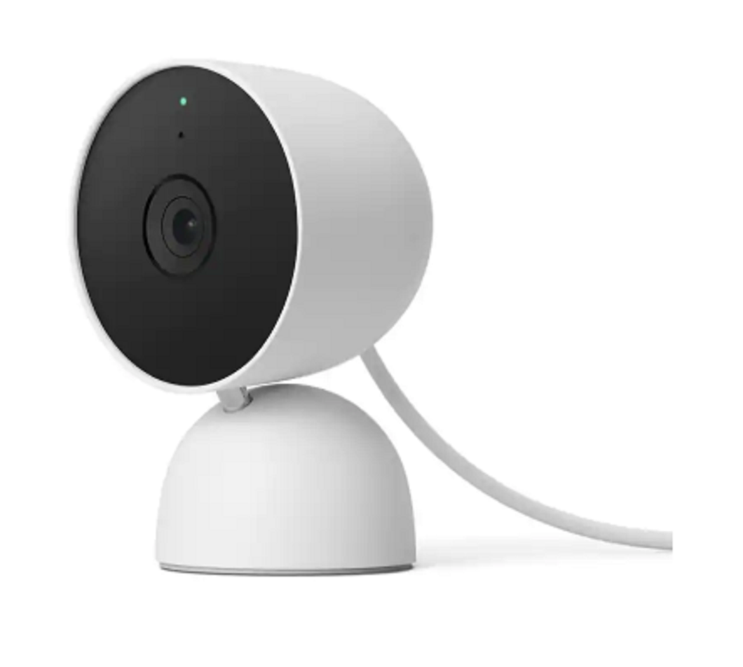 Google Nest Security Cam, Indoor Wired Smart Home Security Camera, 1080p HD Video, Color Linen