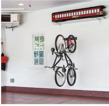 Load image into Gallery viewer, Heavy Duty Bike Rack Wall Mount for 2 Bicycles &amp; 1 Helmet, Storage Saver Holds Up to 100lbs
