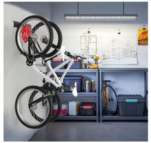 Load image into Gallery viewer, Heavy Duty Bike Rack Wall Mount for 2 Bicycles &amp; 1 Helmet, Storage Saver Holds Up to 100lbs
