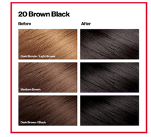 Load image into Gallery viewer, Revlon ColorSilk Beautiful Color, Brown Black 20, Hair Dye with Keratin, Pack of 3
