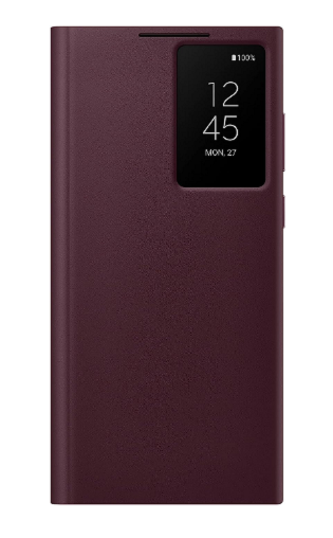 Samsung Galaxy Protective Phone Case for S22 Ultra, S-View Flip Cover, Tap Control, US Version, Burgundy