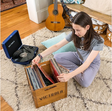 Load image into Gallery viewer, Bluetooth Record Player with Built-in Speakers, Black &amp; White
