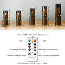 Load image into Gallery viewer, LED Flameless Candles Set of 5, Battery Operated Timer, Flickering Flame Decor
