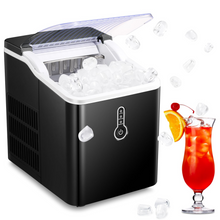 Load image into Gallery viewer, Countertop Ice Maker, Portable Self-Cleaning Ice Machine, Black
