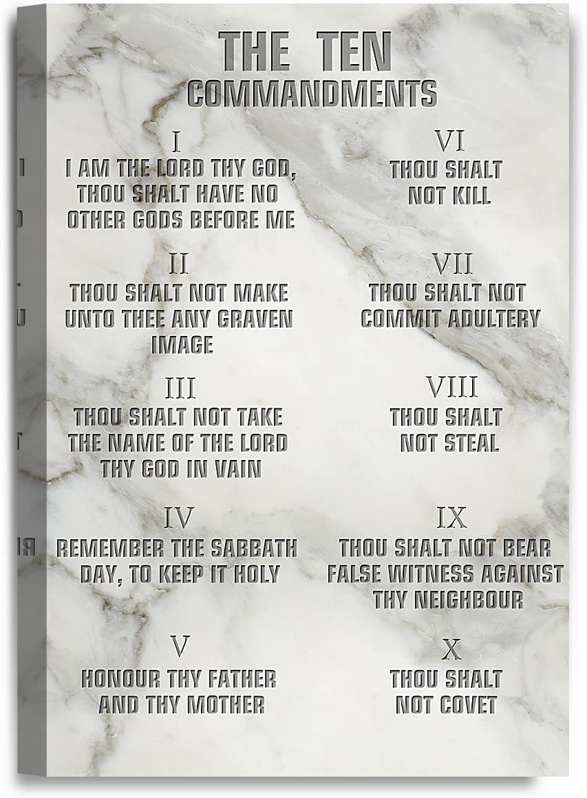 The 10 Commandments Wall Art Decor, 30