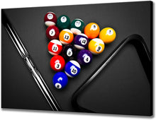 Load image into Gallery viewer, Billiard Pool Table Wall Decor, Sport &amp; Game Room Decoration, 36&quot; x 24&quot; Canvas Print
