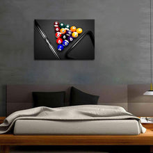 Load image into Gallery viewer, Billiard Pool Table Wall Decor, Sport &amp; Game Room Decoration, 36&quot; x 24&quot; Canvas Print

