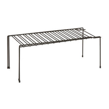 Load image into Gallery viewer, Metal Storage Rack, Adjustable Shelf for Storage Expands 27&quot; in Length, Black
